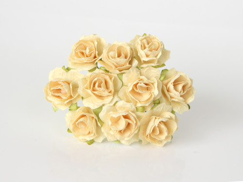 Розы кудрявые 2 см желто-молочные, 1 шт.