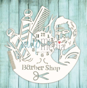Чипборд Barber shop 9*9 см